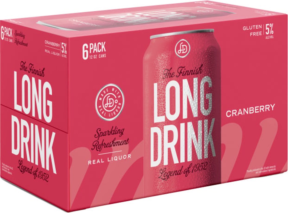 The Long Drink Company Cranberry 6-pack